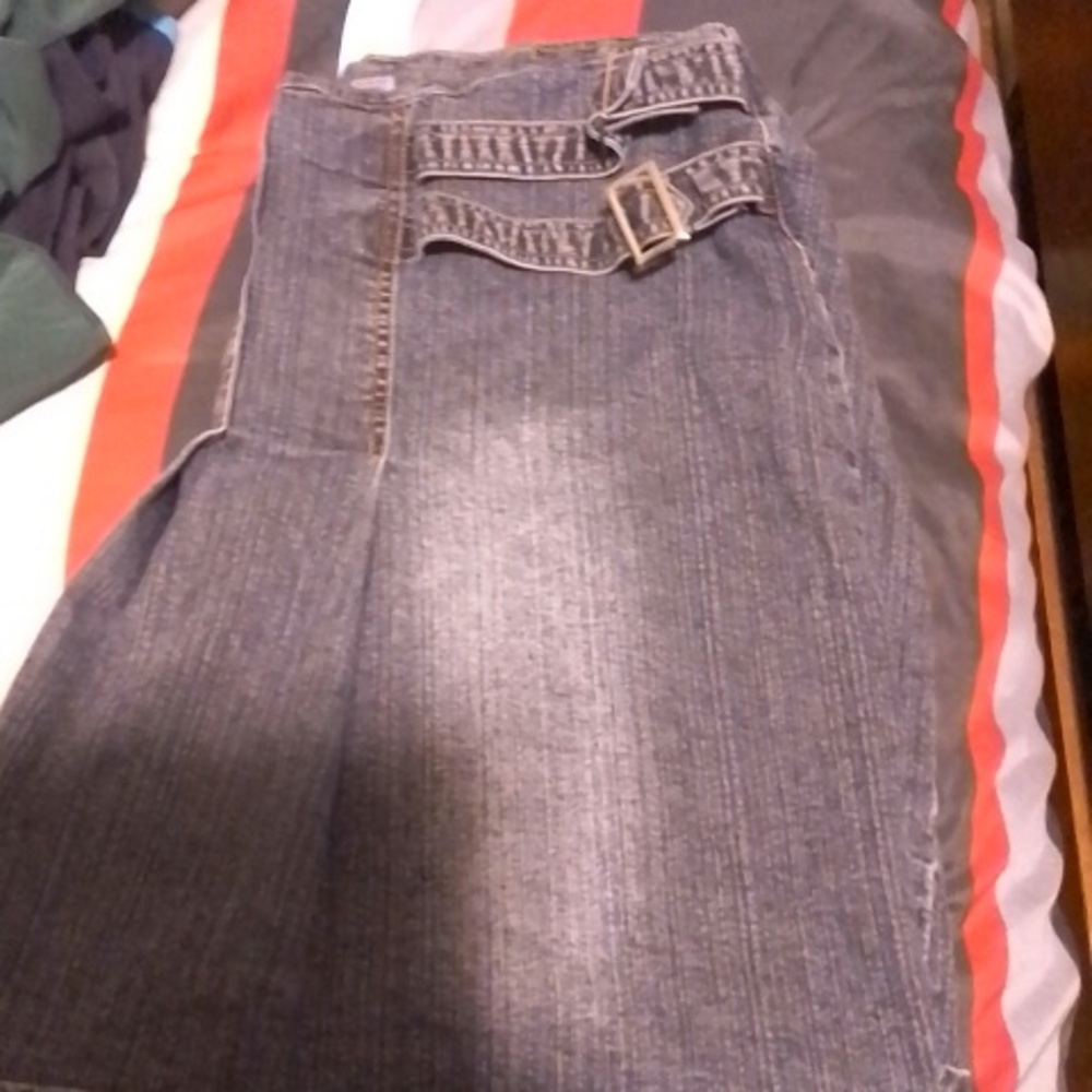 Peplum Denim Skirt Women’s Size 3X Jean Skirt Casual Chic